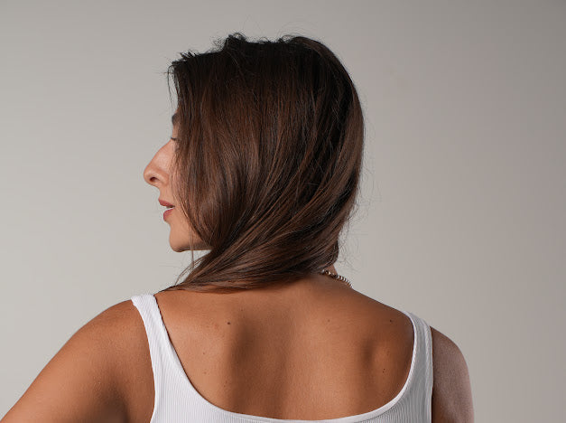 White scoop padded top