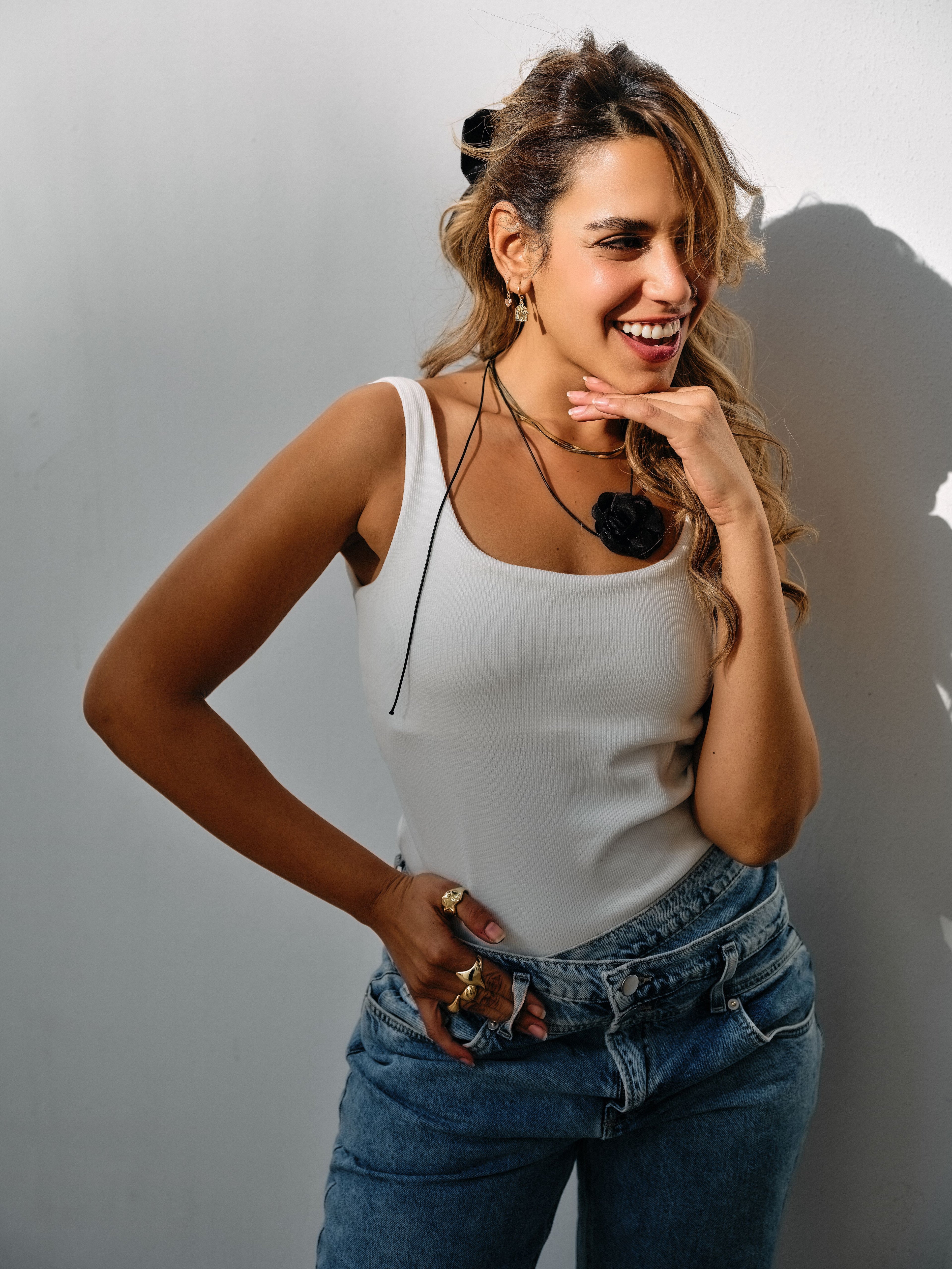 White Padded Basic Top