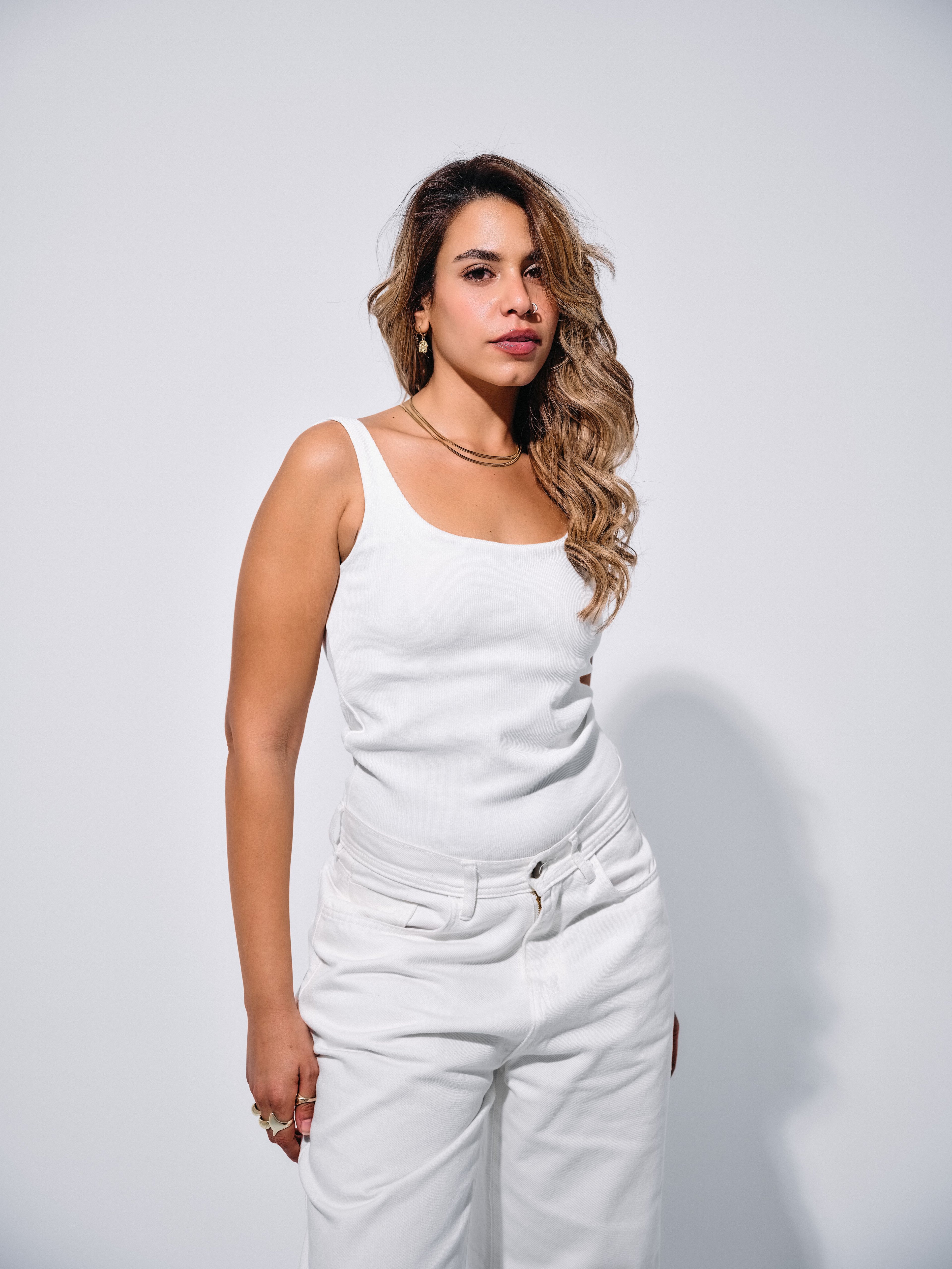 White Padded Basic Top
