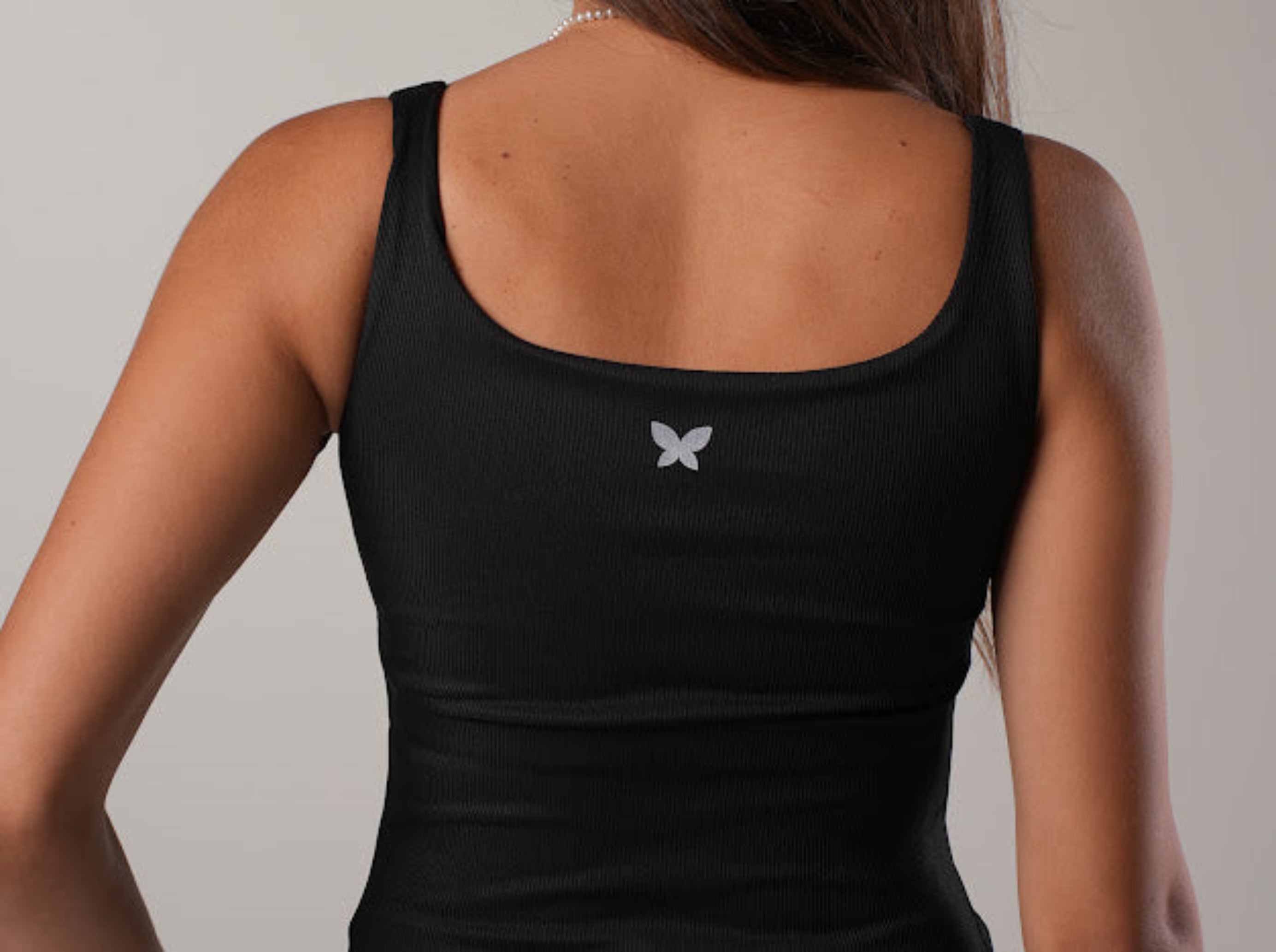 Black Scoop padded top