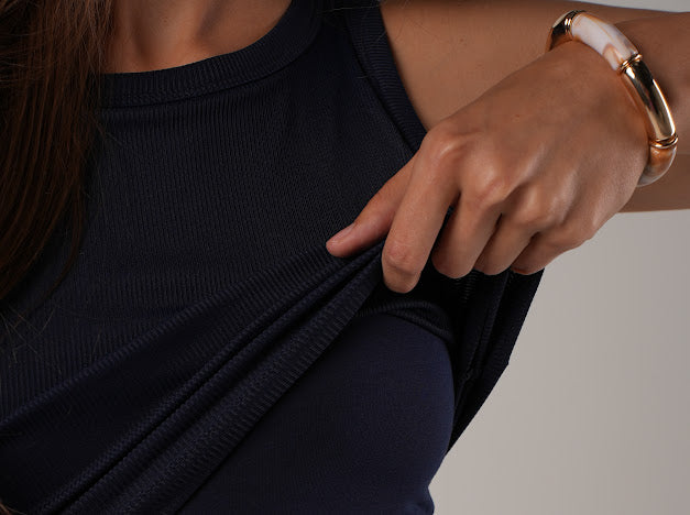 Navy Crew padded top