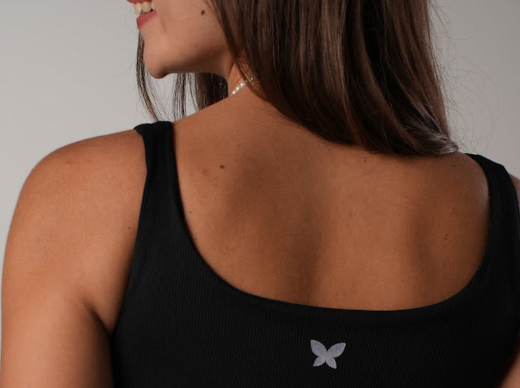 Black Scoop padded top