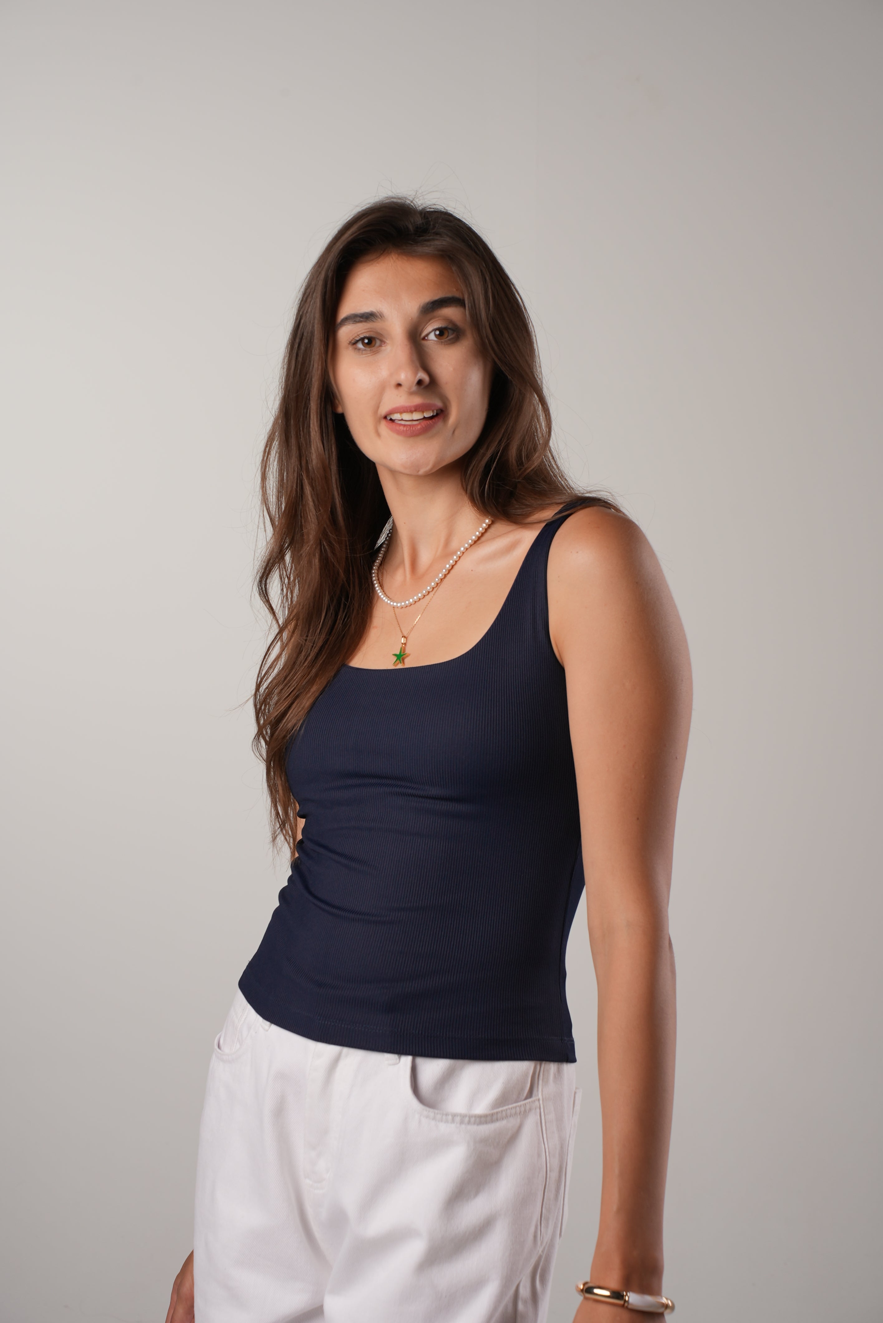 Larva Top - Navy Scoop.