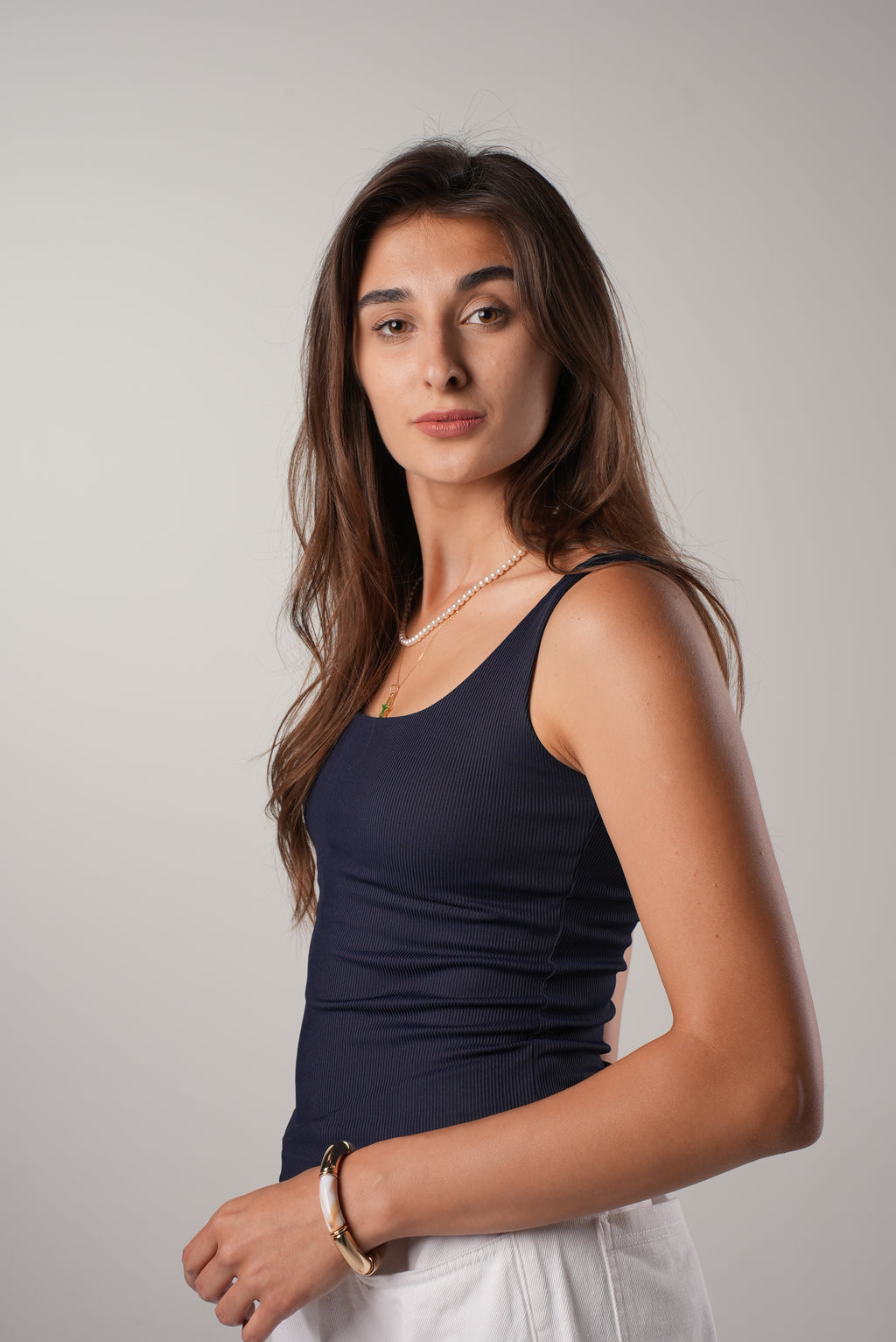 Larva Top - Navy Scoop.