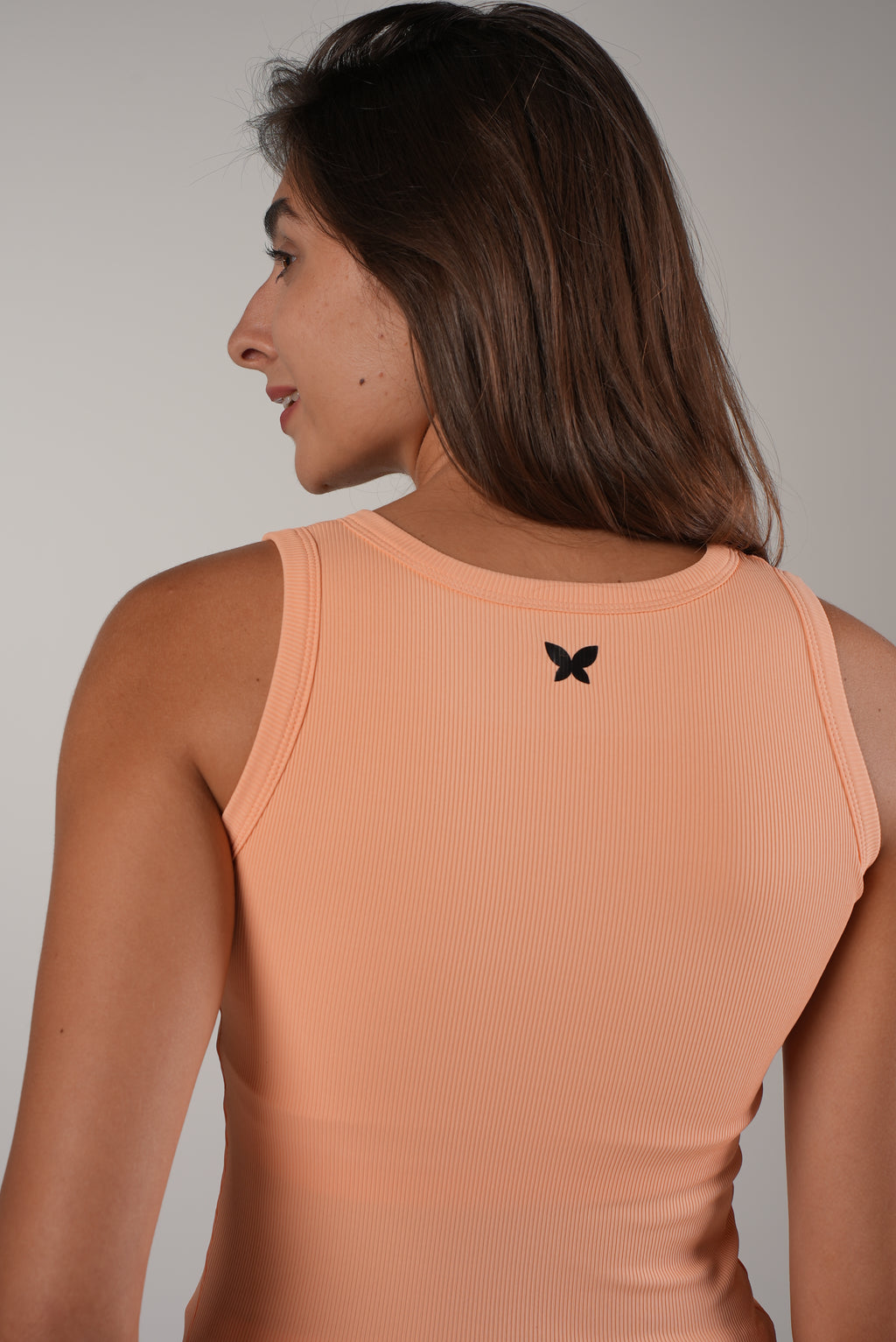 Orange crew padded top.